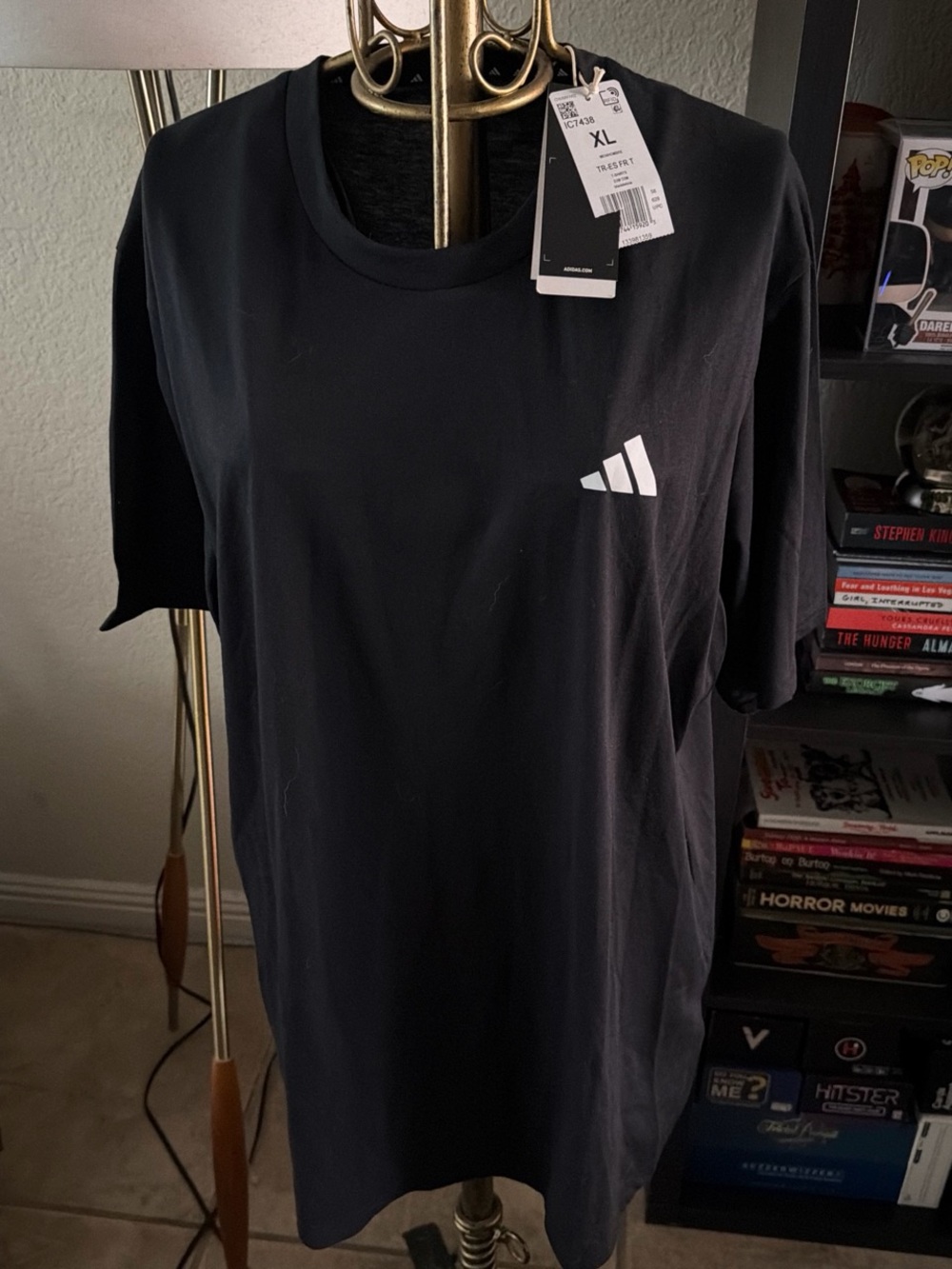 adidas Black Short Sleeve Logo Tee